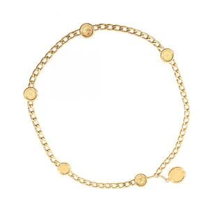 Chanel Coco Mark Coin Belt, GP, Women's, Gold
